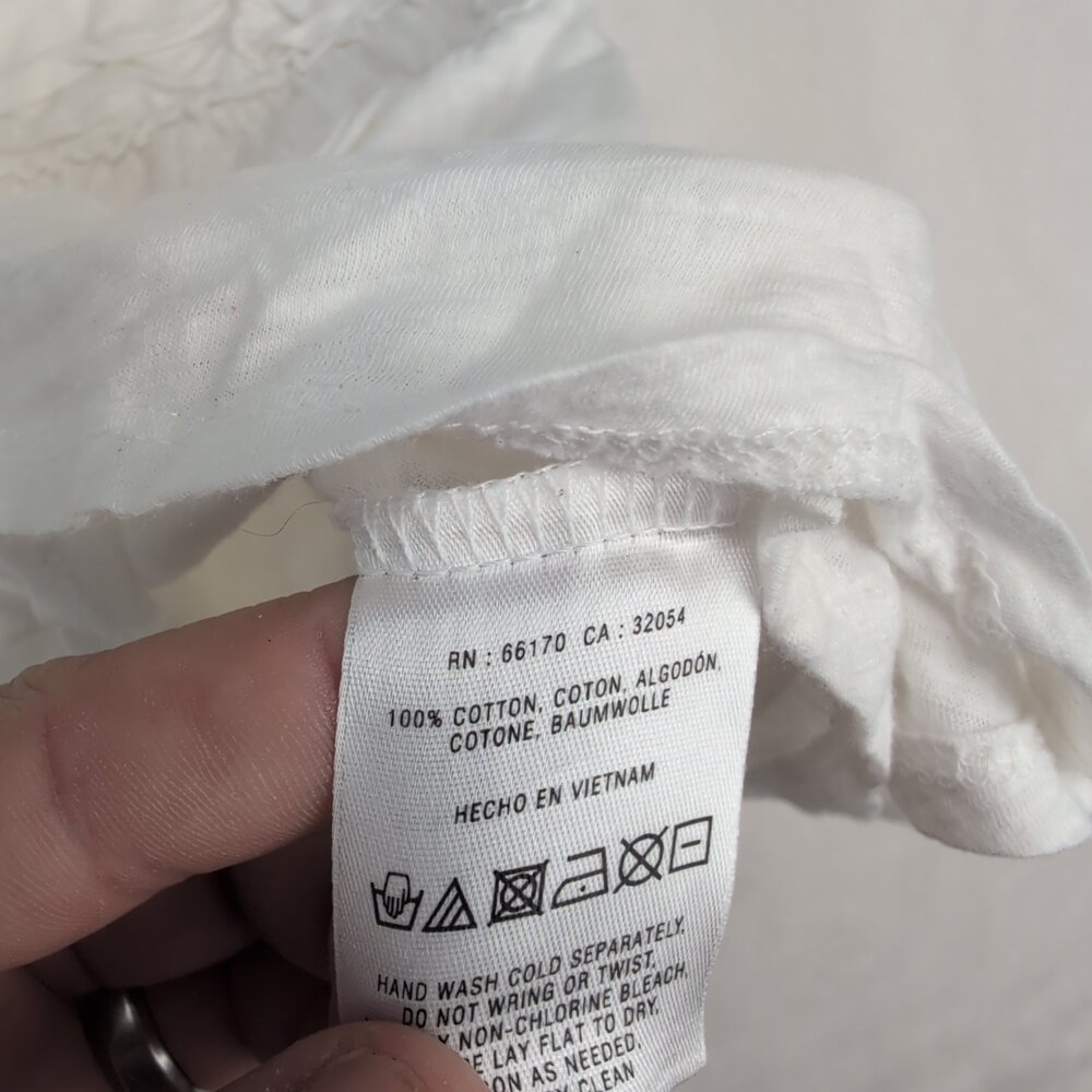 Rio Rao White Ruched Scoop-Neck Tank Top S - Picture 5 of 12